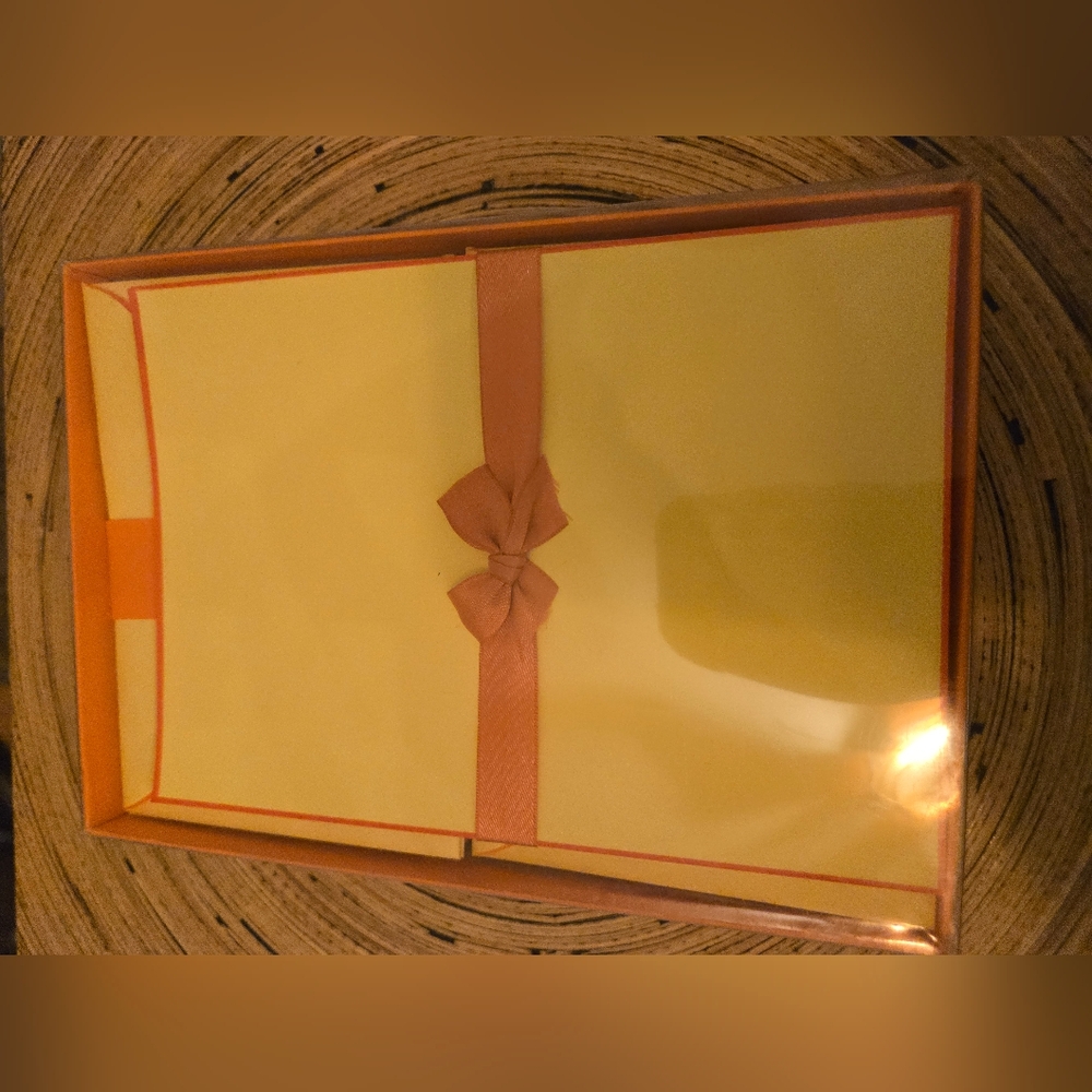 Vintage Marcel Schurman Stationery - Mod Yellow Orange with Lined Envelo…
